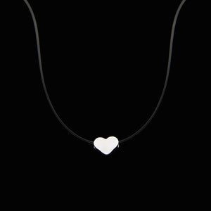 Female Transparent Fishing Line Necklace Silver Invisible Chain Necklace Women Rhinestone Choker Necklace Collier Femme