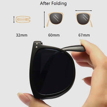 Load image into Gallery viewer, Portable Folding Polarized Sunglasses Women Men Vintage TR90 Fanshion  Woman Sunglasses Men Driving Retro Outdoor Glasses