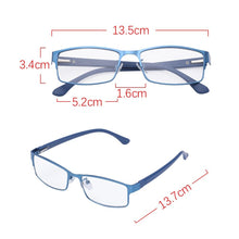 Load image into Gallery viewer, Portable Metal Titanium Alloy  Ultra Light Resin +100~+40 Diopter Business Reading Glasses Eyeglasses Vision Care