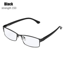 Load image into Gallery viewer, Portable Metal Titanium Alloy  Ultra Light Resin +100~+40 Diopter Business Reading Glasses Eyeglasses Vision Care