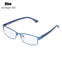 Load image into Gallery viewer, Portable Metal Titanium Alloy  Ultra Light Resin +100~+40 Diopter Business Reading Glasses Eyeglasses Vision Care