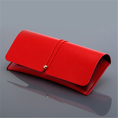 Portable Sunglasses Leather Case For Women Men Red Blue Soft Bag Set Unisex Eyeglass Box Protection Packaging