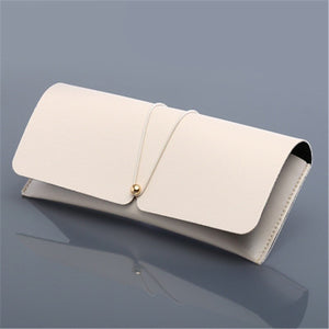 Portable Sunglasses Leather Case For Women Men Red Blue Soft Bag Set Unisex Eyeglass Box Protection Packaging