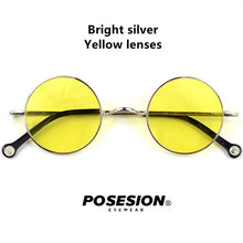 Load image into Gallery viewer, Posesion Brand Designer Classic Polarized Round Sunglasses Men Small Vintage John Lennon Glasses Women Driving Metal Eyewear