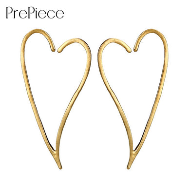 Big Heart Earring Alloy Hollow Stereo Stud Earrings Trendy Jewelry Accessories for Woman boucle d'oreille 2018 PE1276