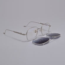 Load image into Gallery viewer, Prescription Eyeglasses Frame With clip sunglasses men Women square Myopia Optical Gentle  Diplo-lone wolf 032  Reading glasses
