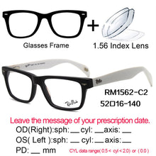 Load image into Gallery viewer, Prescription Eyeglasses Lens Eyewear Rectangle Acetate Reading Men Women Vintage 1.56index Gray Wine White Brown RM1562