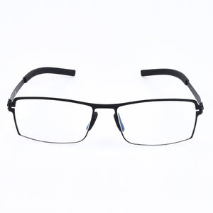 Prescription Eyeglasses Square Frame with Polarized Sunglasses Lenses Clip-on No Screw Lightweight  Eyewear Men/Women