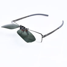 Load image into Gallery viewer, Prescription Eyeglasses Square Frame with Polarized Sunglasses Lenses Clip-on No Screw Lightweight  Eyewear Men/Women