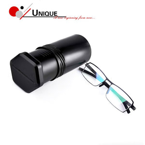 Prescription Eyeglasses Square Frame with Polarized Sunglasses Lenses Clip-on No Screw Lightweight  Eyewear Men/Women