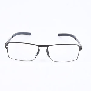Prescription Eyeglasses Square Frame with Polarized Sunglasses Lenses Clip-on No Screw Lightweight  Eyewear Men/Women
