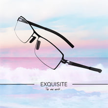 Load image into Gallery viewer, Prescription Eyeglasses Square Frame with Polarized Sunglasses Lenses Clip-on No Screw Lightweight  Eyewear Men/Women