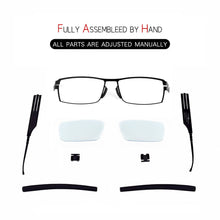 Load image into Gallery viewer, Prescription Eyeglasses Square Frame with Polarized Sunglasses Lenses Clip-on No Screw Lightweight  Eyewear Men/Women
