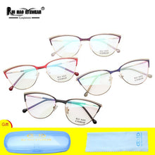 Load image into Gallery viewer, Prescription Eyeglasses Women Cat Eye Glasses Fill Resin Lenses Rui Hao Eyewear Spectacles Frame Women 8502