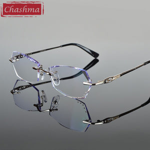 Prescription Glasses Women Eyewear Gradient Dark Color Lenses Rhinestone Glass Eyewear