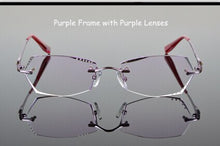 Load image into Gallery viewer, Prescription Glasses Women Eyewear Gradient Dark Color Lenses Rhinestone Glass Eyewear