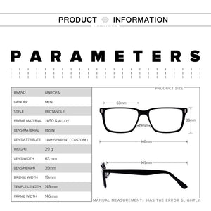 Prescription Magnet Clip On Eyeglasses Frame Men Polarized Optical Myopia Glasses Frame Men Clear Magnet Clip On Sunglasses Male