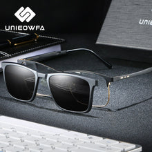 Carica l&#39;immagine nel visualizzatore di Gallery, Prescription Magnet Clip On Glasses Frame Men Myopia Optical Eyeglasses Frame Polarized Magnet Clip On Sunglasses Male Square