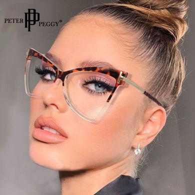 Prescription Myopia Lens Glasses Frames For Women Cat Eye Retro Transparent Optics Eyewear Glasses Frames For Men