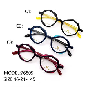 Prescription glasses Women's eyeglasses with frame vogue Acetate Irregualar  Eye Glasses for Men Mirrored Nylon Lens