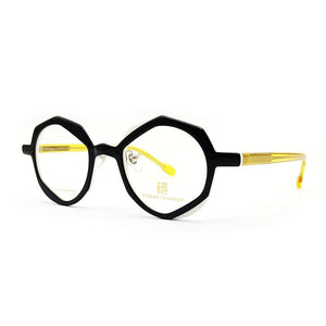 Prescription glasses Women's eyeglasses with frame vogue Acetate Irregualar  Eye Glasses for Men Mirrored Nylon Lens