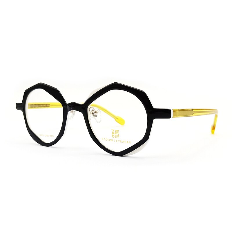 Prescription glasses Women's eyeglasses with frame vogue Acetate Irregualar  Eye Glasses for Men Mirrored Nylon Lens