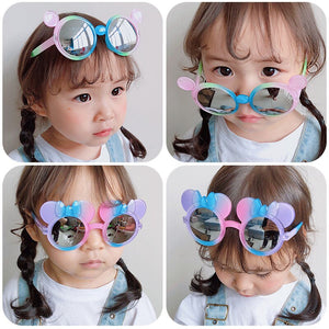 Princess children's cute gradient cartoon girls sun glasses colorful sunscreen trend sunglasses glasses frame