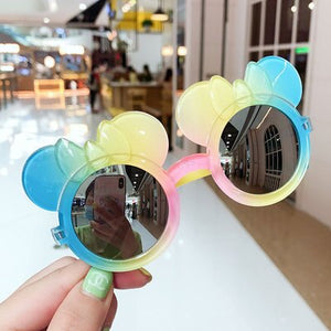 Princess children's cute gradient cartoon girls sun glasses colorful sunscreen trend sunglasses glasses frame
