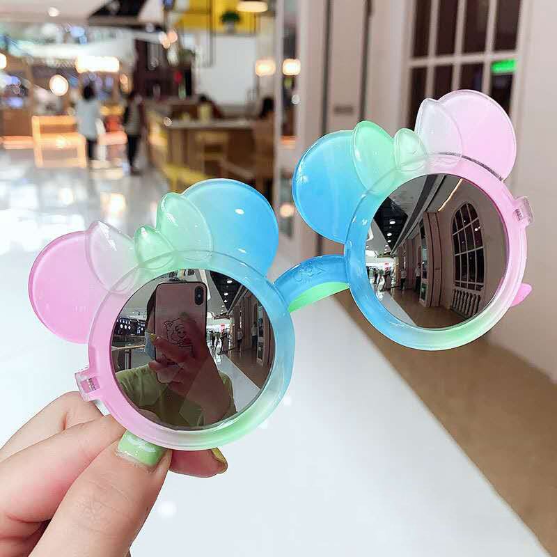 Princess children's cute gradient cartoon girls sun glasses colorful sunscreen trend sunglasses glasses frame