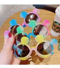 Load image into Gallery viewer, Princess children&#39;s cute gradient cartoon girls sun glasses colorful sunscreen trend sunglasses glasses frame