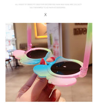 Load image into Gallery viewer, Princess children&#39;s cute gradient cartoon girls sun glasses colorful sunscreen trend sunglasses glasses frame