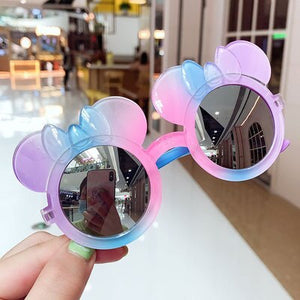 Princess children's cute gradient cartoon girls sun glasses colorful sunscreen trend sunglasses glasses frame