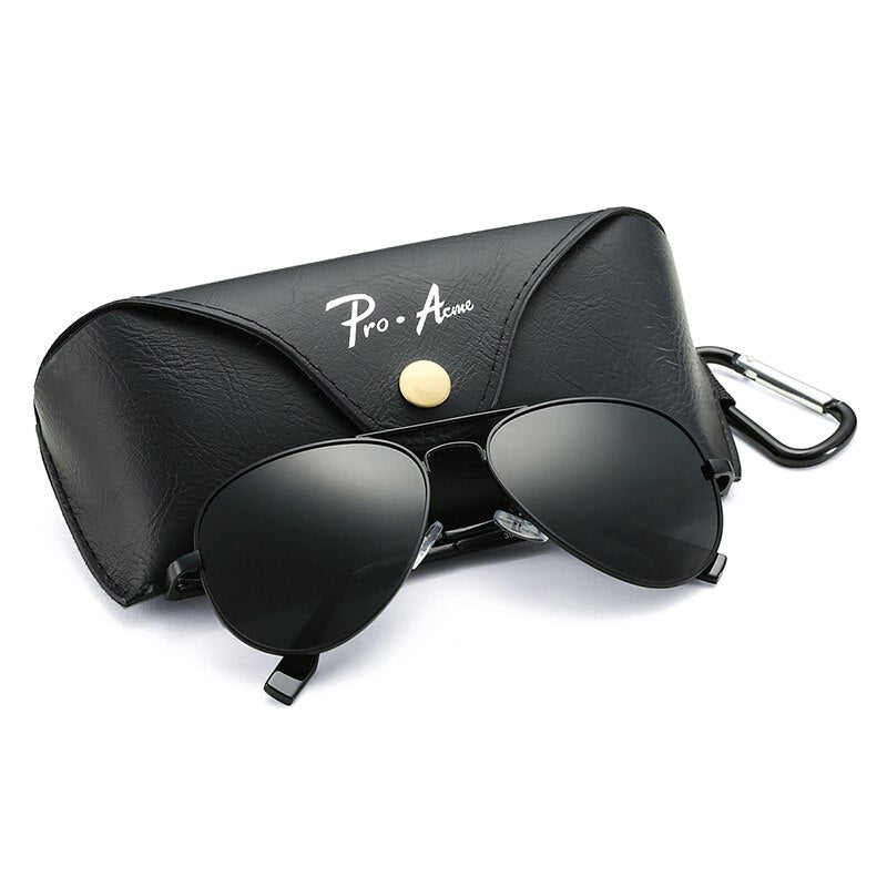 Pro Acme 3 SIZE Classic Pilot Sunglasses Men Women Polarized Metal Frame Mirrored Lens Glasses for Driving  for Kids PC0324