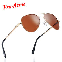 Load image into Gallery viewer, Pro Acme 60mm Brown Oversized Pilot Polarized Sunglasses Men Women Metal Frame Glasses for Driving with Spring Hinges PA0329