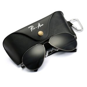Pro Acme 60mm Brown Oversized Pilot Polarized Sunglasses Men Women Metal Frame Glasses for Driving with Spring Hinges PA0329