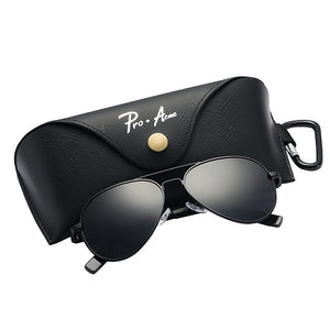 Pro Acme 60mm Brown Oversized Pilot Polarized Sunglasses Men Women Metal Frame Glasses for Driving with Spring Hinges PA0329