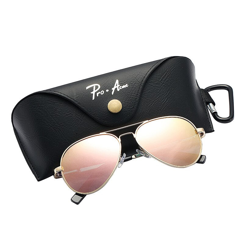Pro Acme 60mm Brown Oversized Pilot Polarized Sunglasses Men Women Metal Frame Glasses for Driving with Spring Hinges PA0329
