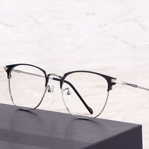 Professional Optical Glasses Frame Retro Women Myopia Hyperopia Alloy Glasses Frame Men Ultra-light Prescription Glasses