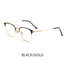 Carica l&#39;immagine nel visualizzatore di Gallery, Professional Optical Glasses Frame Retro Women Myopia Hyperopia Alloy Glasses Frame Men Ultra-light Prescription Glasses