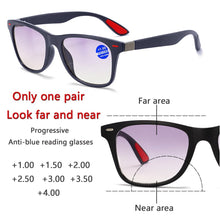 Load image into Gallery viewer, Progressive Color Reading Glasses Sunglasses for Men Women Anti-blue Light Outdoor Mens's Fishing Eyeglasses +1.00 +1.50 to+4.00