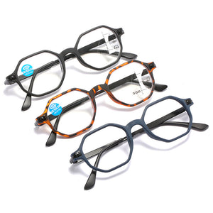 Progressive Multifocus Computer Reading Glasses Blue Light Blocking Spring Hinge Multifocal Reader Eyeglass For Women Men