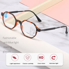 Load image into Gallery viewer, Progressive Multifocus Computer Reading Glasses Blue Light Blocking Spring Hinge Multifocal Reader Eyeglass For Women Men