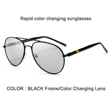 Load image into Gallery viewer, Psacss Classic Pilot Pochromic Sunglasses Men Driving Clear Polarized Lens Sun Glasses Male Vintage Brand Sunglass Oculos UV