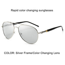 Load image into Gallery viewer, Psacss Classic Pilot Pochromic Sunglasses Men Driving Clear Polarized Lens Sun Glasses Male Vintage Brand Sunglass Oculos UV