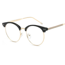 Carica l&#39;immagine nel visualizzatore di Gallery, Psacss Round Transparent Glasses Clear Len Women Men Spectacle Myopia Eyeglasses Frame  Brand Designer Nerd Optical Frame