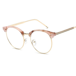 Psacss Round Transparent Glasses Clear Len Women Men Spectacle Myopia Eyeglasses Frame  Brand Designer Nerd Optical Frame