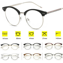 Carica l&#39;immagine nel visualizzatore di Gallery, Psacss Round Transparent Glasses Clear Len Women Men Spectacle Myopia Eyeglasses Frame  Brand Designer Nerd Optical Frame