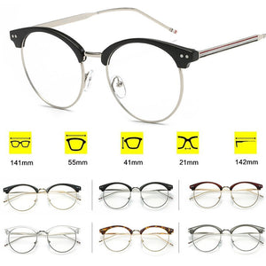 Psacss Round Transparent Glasses Clear Len Women Men Spectacle Myopia Eyeglasses Frame  Brand Designer Nerd Optical Frame