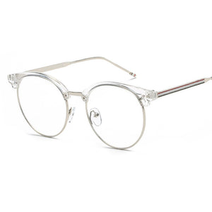 Psacss Round Transparent Glasses Clear Len Women Men Spectacle Myopia Eyeglasses Frame  Brand Designer Nerd Optical Frame