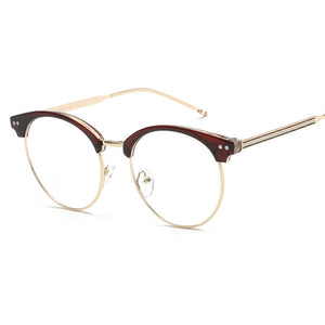 Psacss Round Transparent Glasses Clear Len Women Men Spectacle Myopia Eyeglasses Frame  Brand Designer Nerd Optical Frame